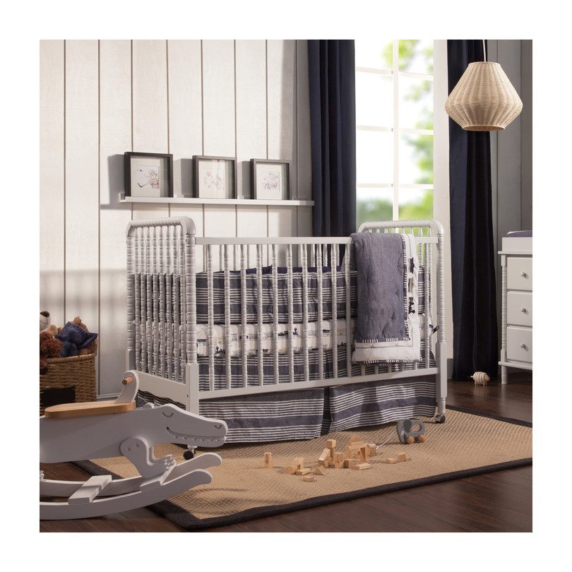 Jenny Lind 3in1 Convertible Crib, Fog Grey Cribs &