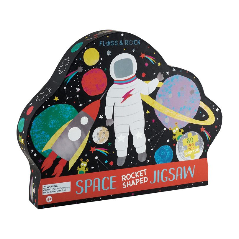 Space Rocket Shaped 80-Piece Puzzle - Puzzles - Maisonette