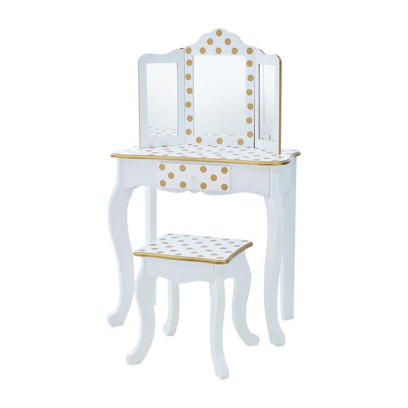 Play Vanity Set, White Kids Seating