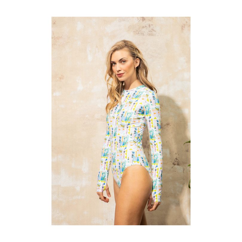 *Exclusive* Women's Mila Long Sleeve One Piece, Sol Fruit *Exclusive* Women's Mila Long Sleeve One Piece, Sol Fruit