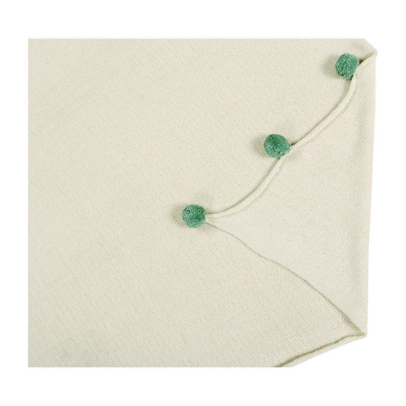 Bubbly Baby Blanket, Natural/Green Bubbly Baby Blanket, Natural/Green