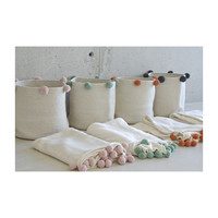 Bubbly Baby Blanket, Natural/Green