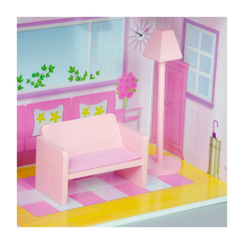 Dreamland Tiffany 12" Doll House, Pink - Dollhouses & Accessories ...