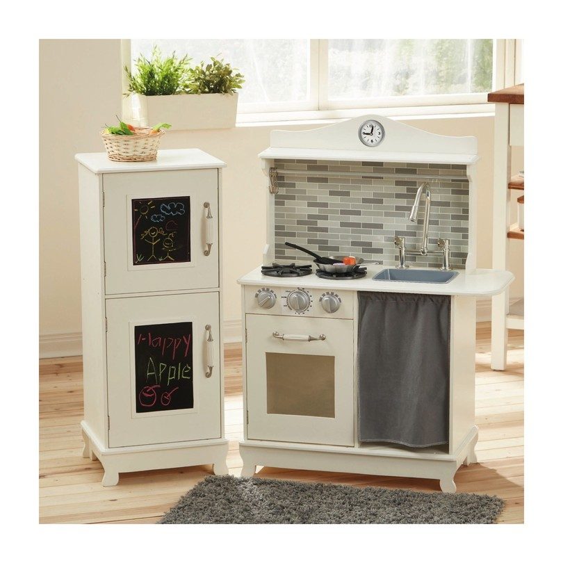 Little Chef Provence Retro Play Kitchen, White - Play Kitchens - Maisonette