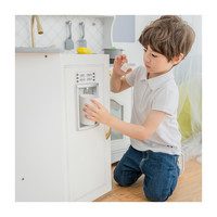 Little Chef Upper East Retro Play Kitchen, White/Gold - Play Kitchens ...