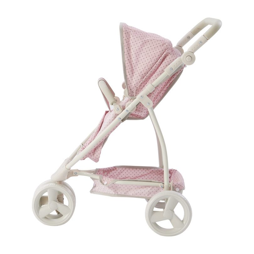 Polka Dots Princess 2-in-1 Baby Doll Stroller, Pink/Grey - Dolls & Doll ...