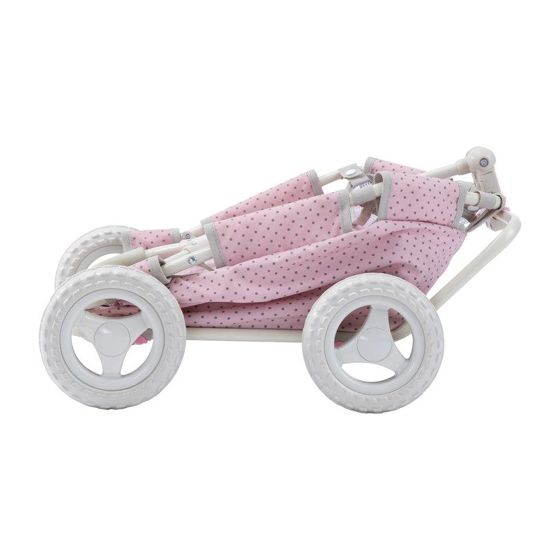 Passeggino Per Bambole Polka Dots Princess – Olivia's Little World OL-00009 – 2 In 1 Con Manico Regolabile E Sedile Reclinabile - 5