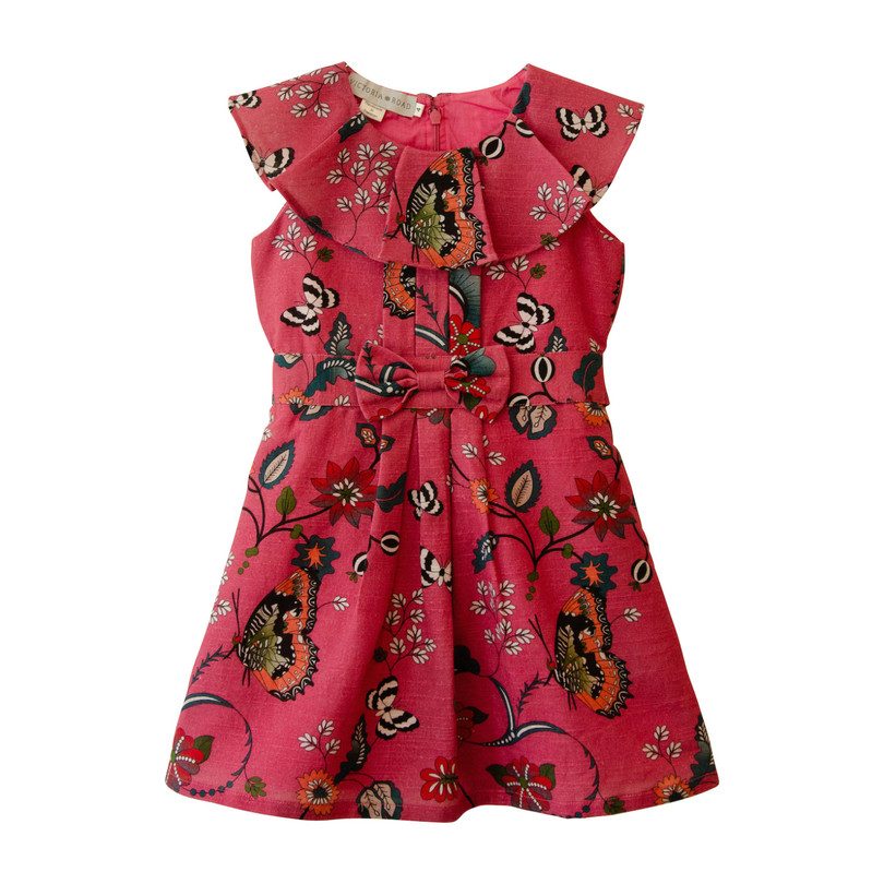 Alexa Dress, Pink Curious Butterflies - Dresses - Maisonette