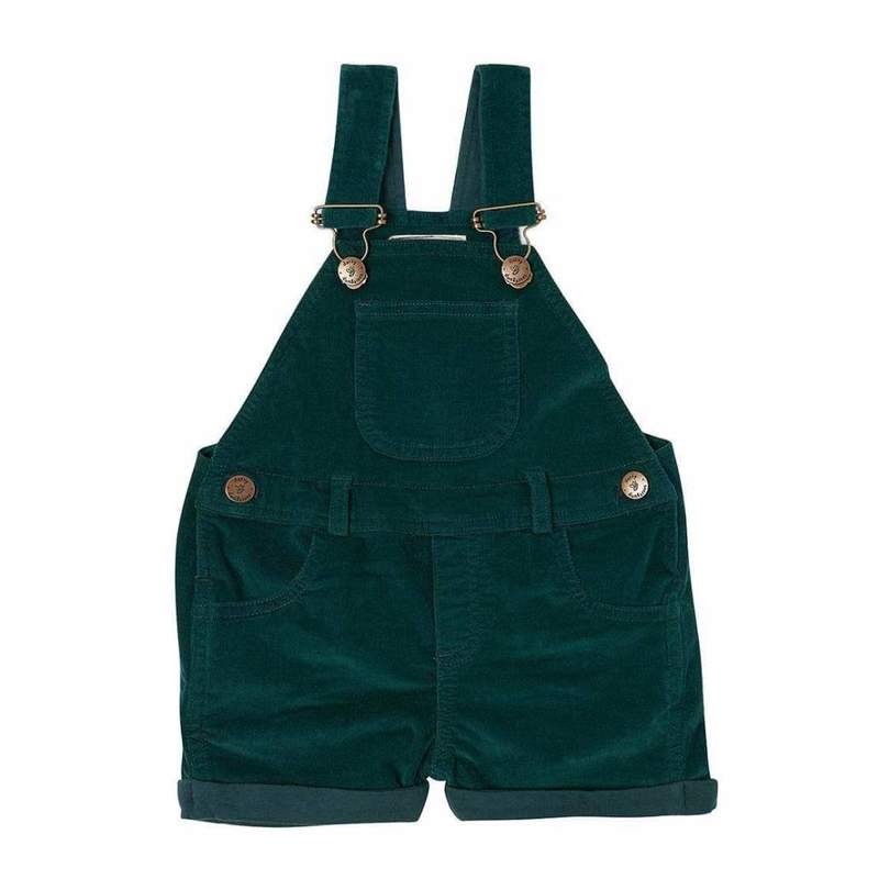 Corduroy Short Overalls, Moss Green Corduroy Short Overalls, Moss Green