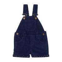 Corduroy Short Overalls, Navy
