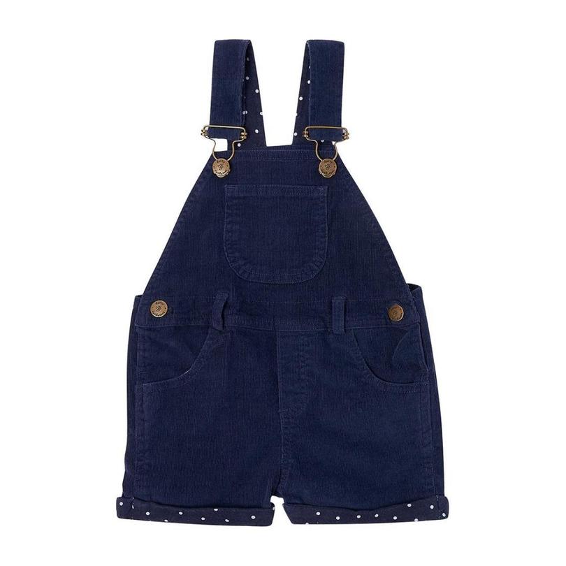 Corduroy Short Overalls, Navy Corduroy Short Overalls, Navy