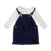 Corduroy Short Overalls, Navy