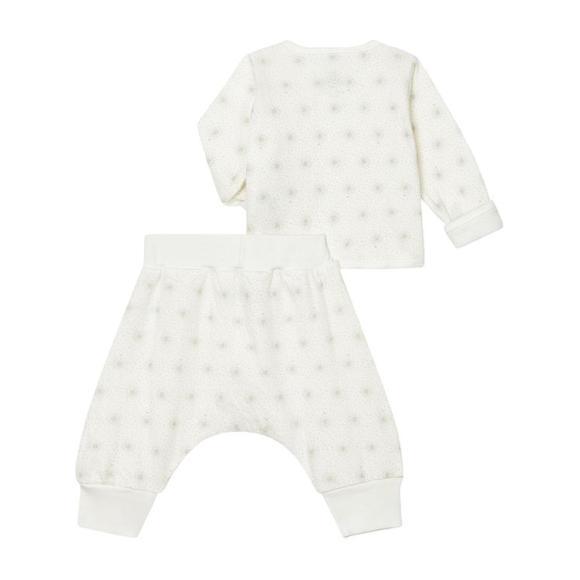 Baby Two Piece Set, White With Starburst Print Baby Two Piece Set, White With Starburst Print