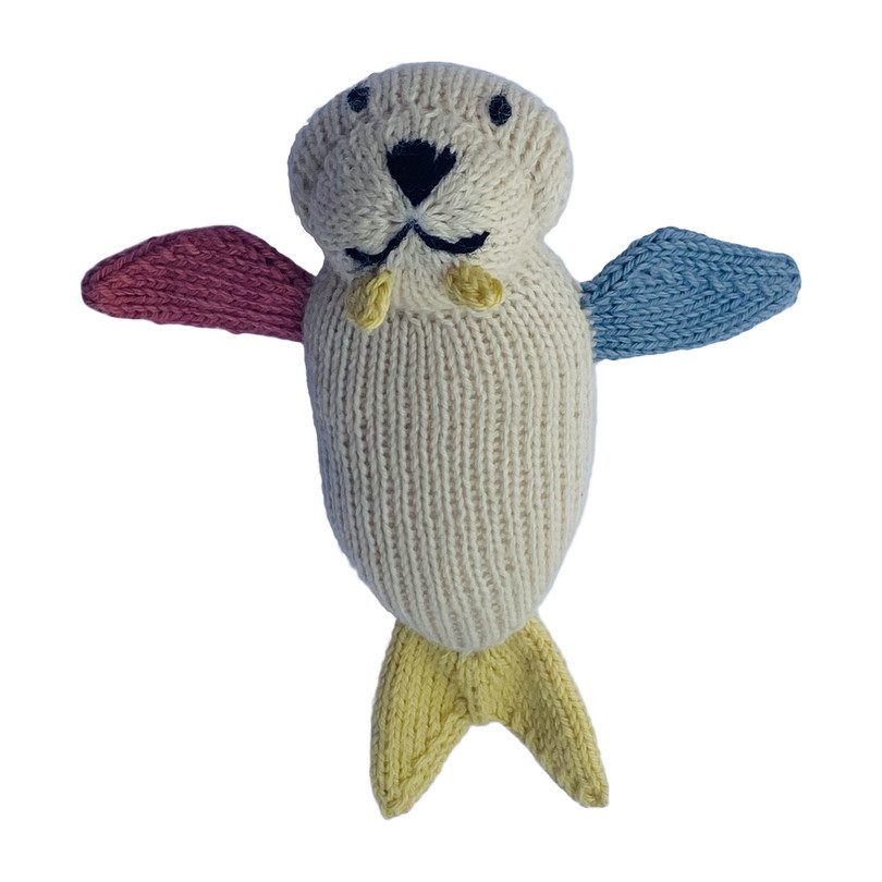 Walrus Hand Knit Rattle Walrus Hand Knit Rattle