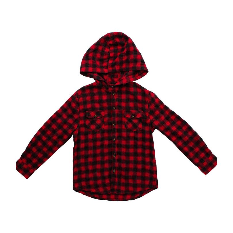 buffalo plaid hooded jacket