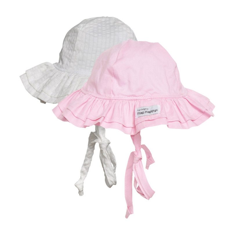 flap happy double ruffle hat