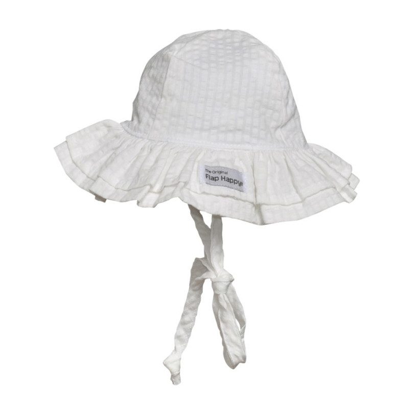 flap happy double ruffle hat