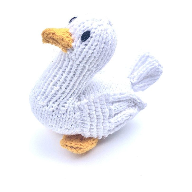 Organic Cototn, White Chick Rattle Organic Cototn, White Chick Rattle
