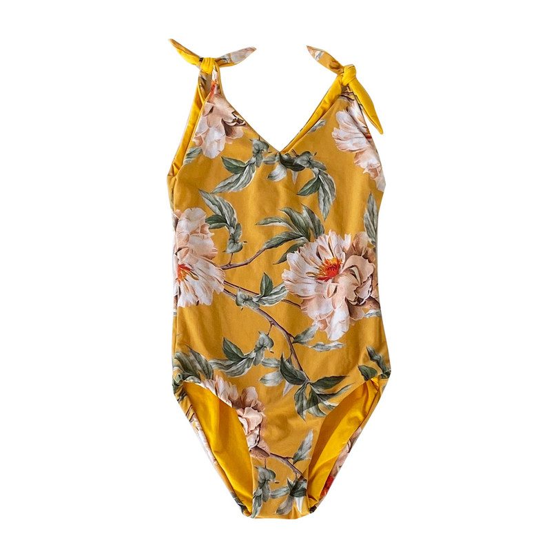 light yellow one piece swimsuit