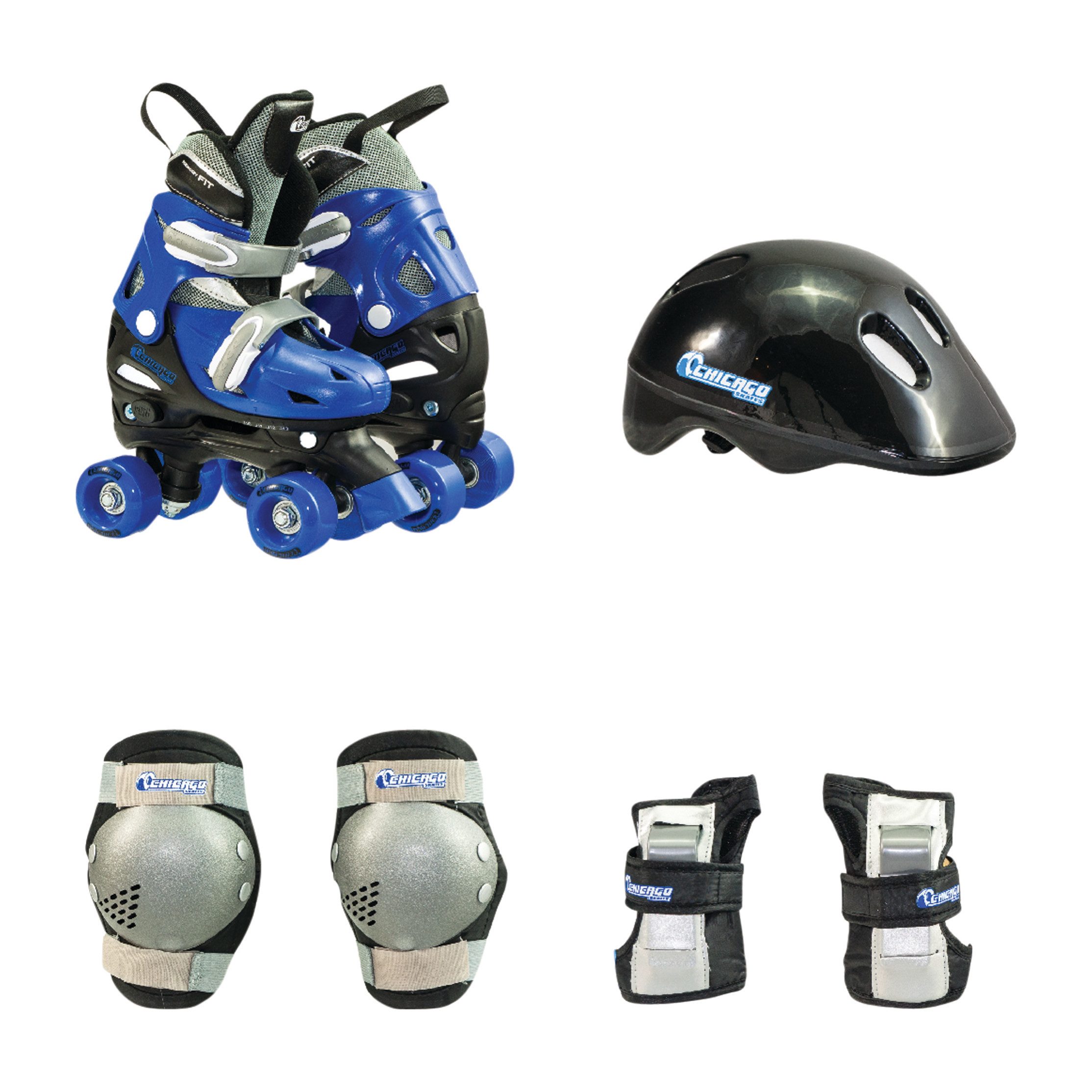 Quad Roller Skate Combo Set, Blue Sports