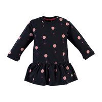 Balloon Print Dress, Navy