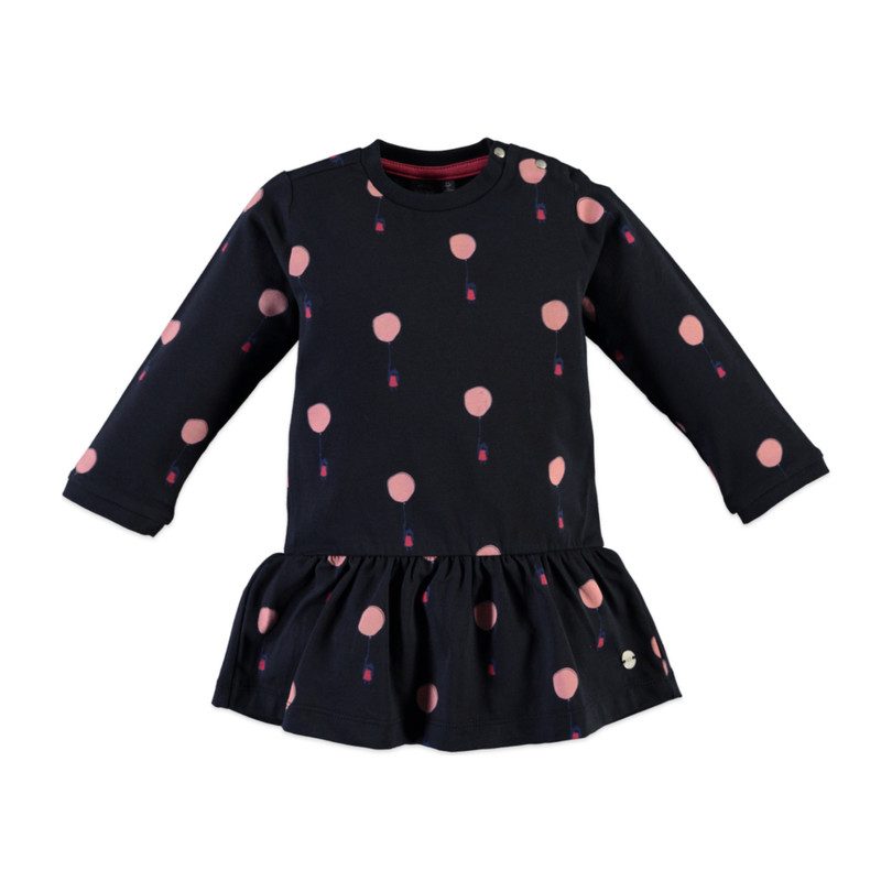 Balloon Print Dress, Navy Balloon Print Dress, Navy