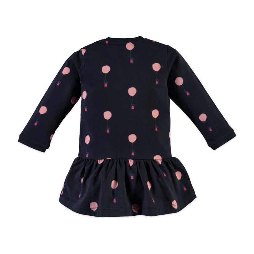 Balloon Print Dress, Navy Balloon Print Dress, Navy