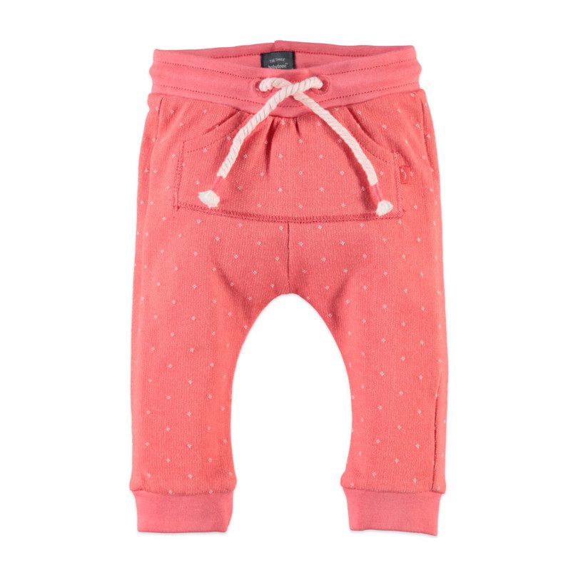 Dots Sweatpants, Coral Red Dots Sweatpants, Coral Red