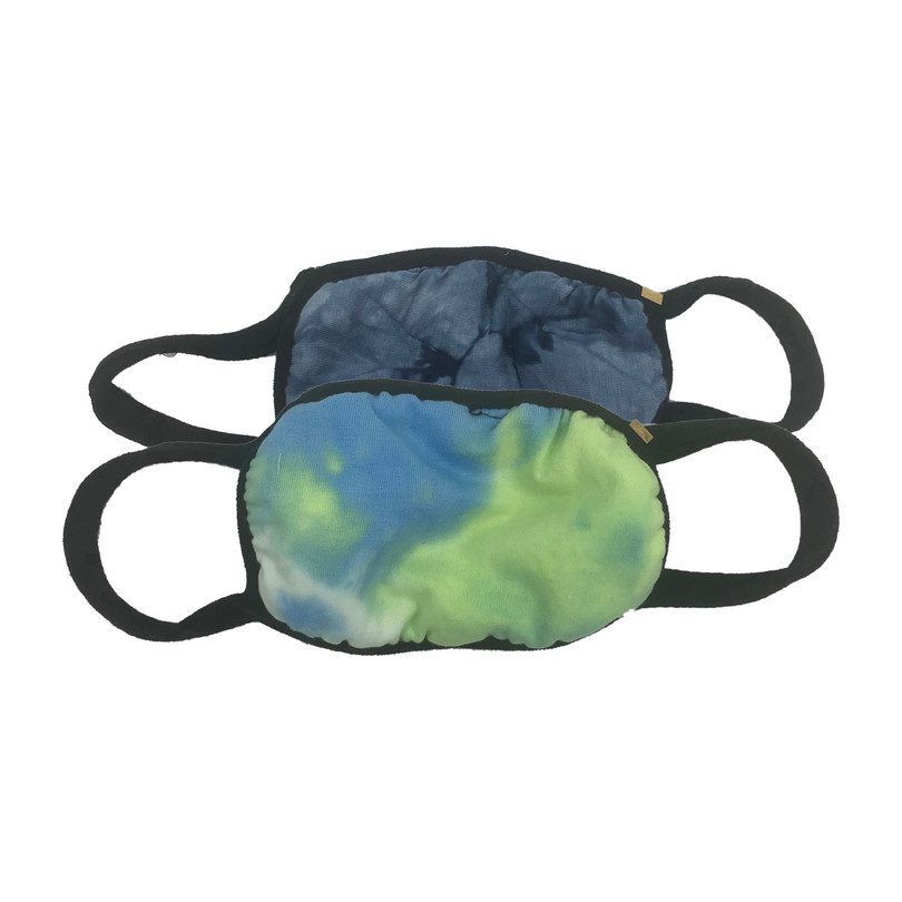 Tie Dye Face Mask Set of 2, Navy Blue & Ocean Blue Tie Dye Face Mask Set of 2, Navy Blue & Ocean Blue