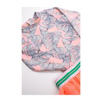 Tutu Rashguard One Piece, Pink Monstera