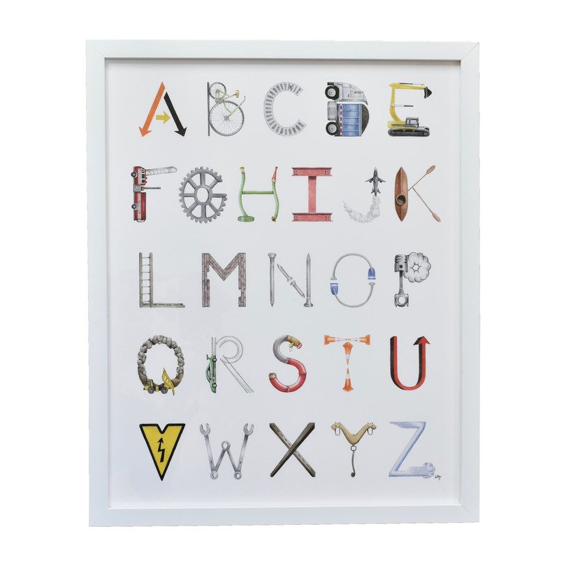 Construction Alphabet, 16" x 20" Construction Alphabet, 16" x 20"