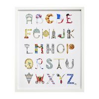 Paris Alphabet, 16" x 20"