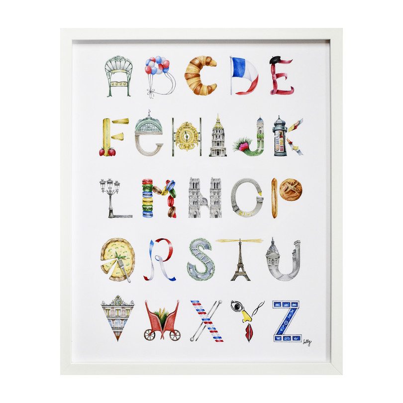 Paris Alphabet, 16" x 20" Paris Alphabet, 16" x 20"