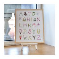 Chinoiserie Alphabet, 16" x 20"