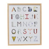 Construction Alphabet, 16" x 20"