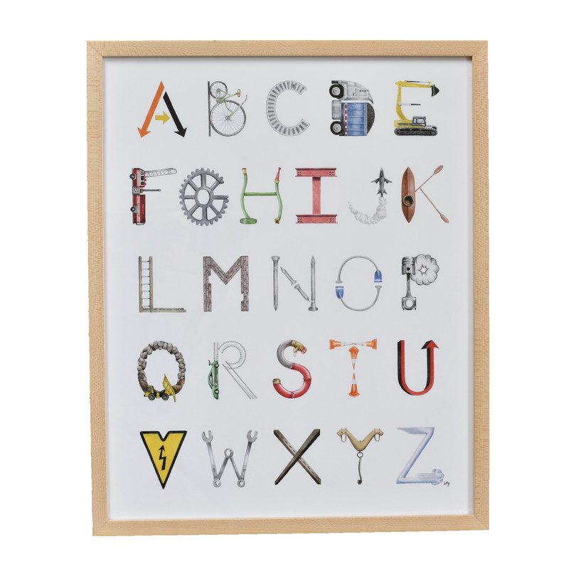 Construction Alphabet, 16" x 20" Construction Alphabet, 16" x 20"