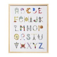 Paris Alphabet, 16" x 20"