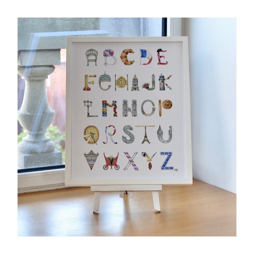 Paris Alphabet, 16" x 20" Paris Alphabet, 16" x 20"