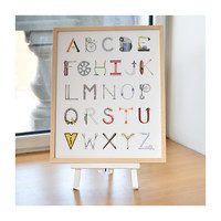 Construction Alphabet, 16" x 20"
