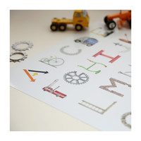 Construction Alphabet, 16" x 20"
