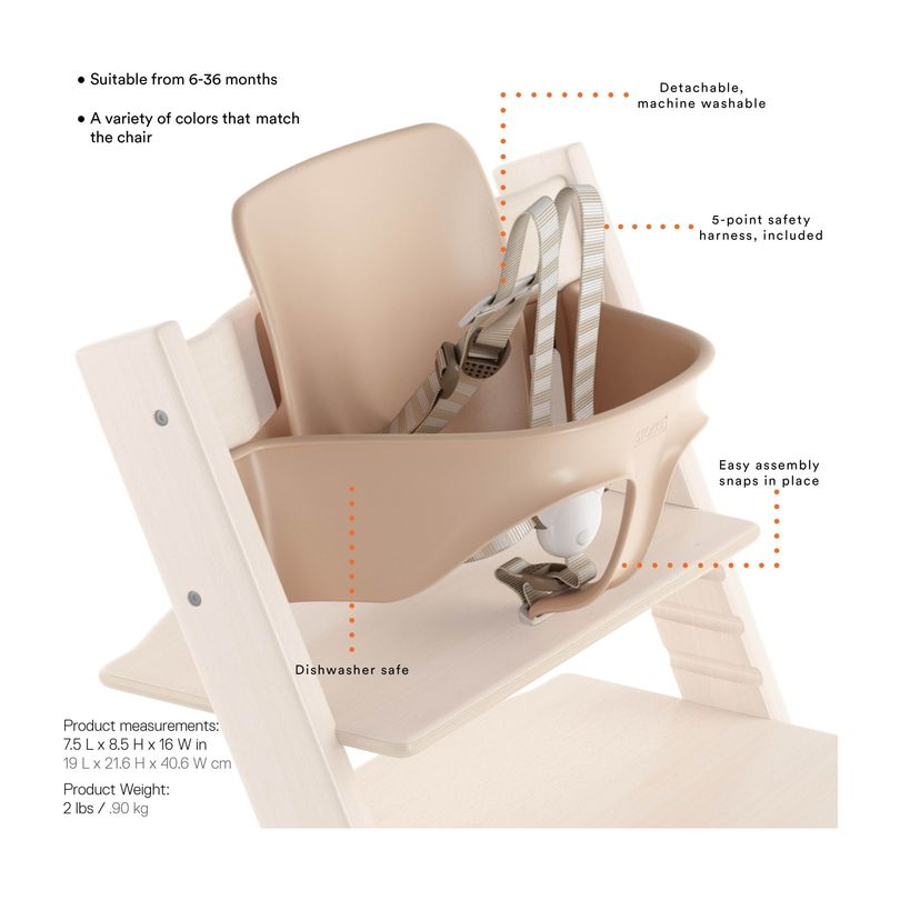 Tripp Trapp® High Chair (includes Tripp Trapp® + Baby set), White Highchairs & Feeding