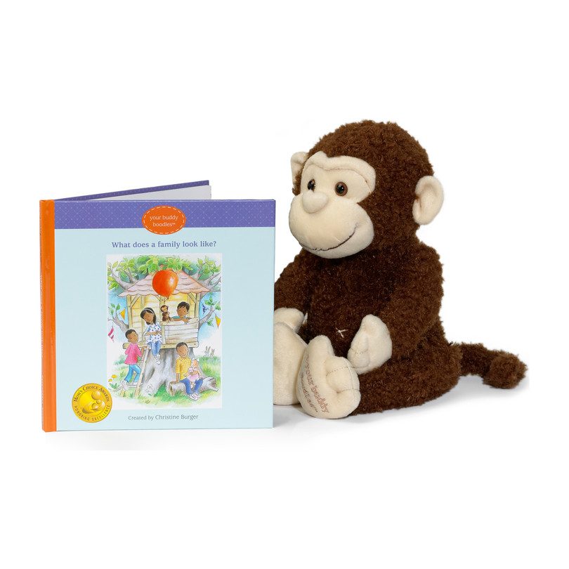 Boodles Plush Toy & What Does a Family Look Like Book Books